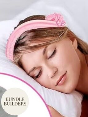 $8 Add-on | Heatless Satin Curling Headband Set for Women - Pink